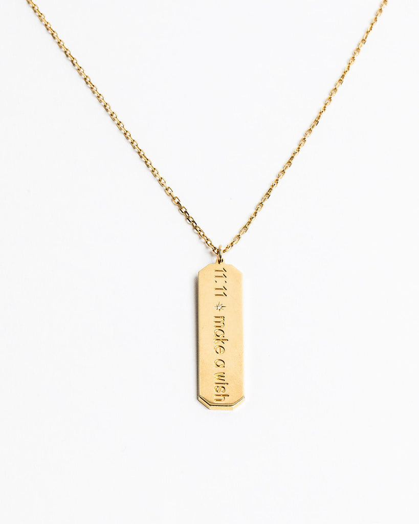 Genevieve Lau jewelry, charm necklace, gold charm necklace, Make a Wish necklace