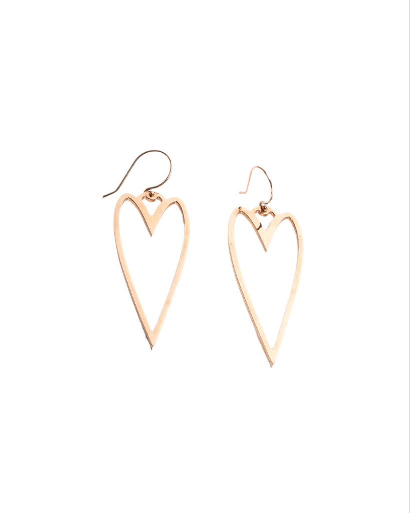 Genevieve Lau jewelry, Genevieve Lau heart earrings, gold heart earrings, heart earrings