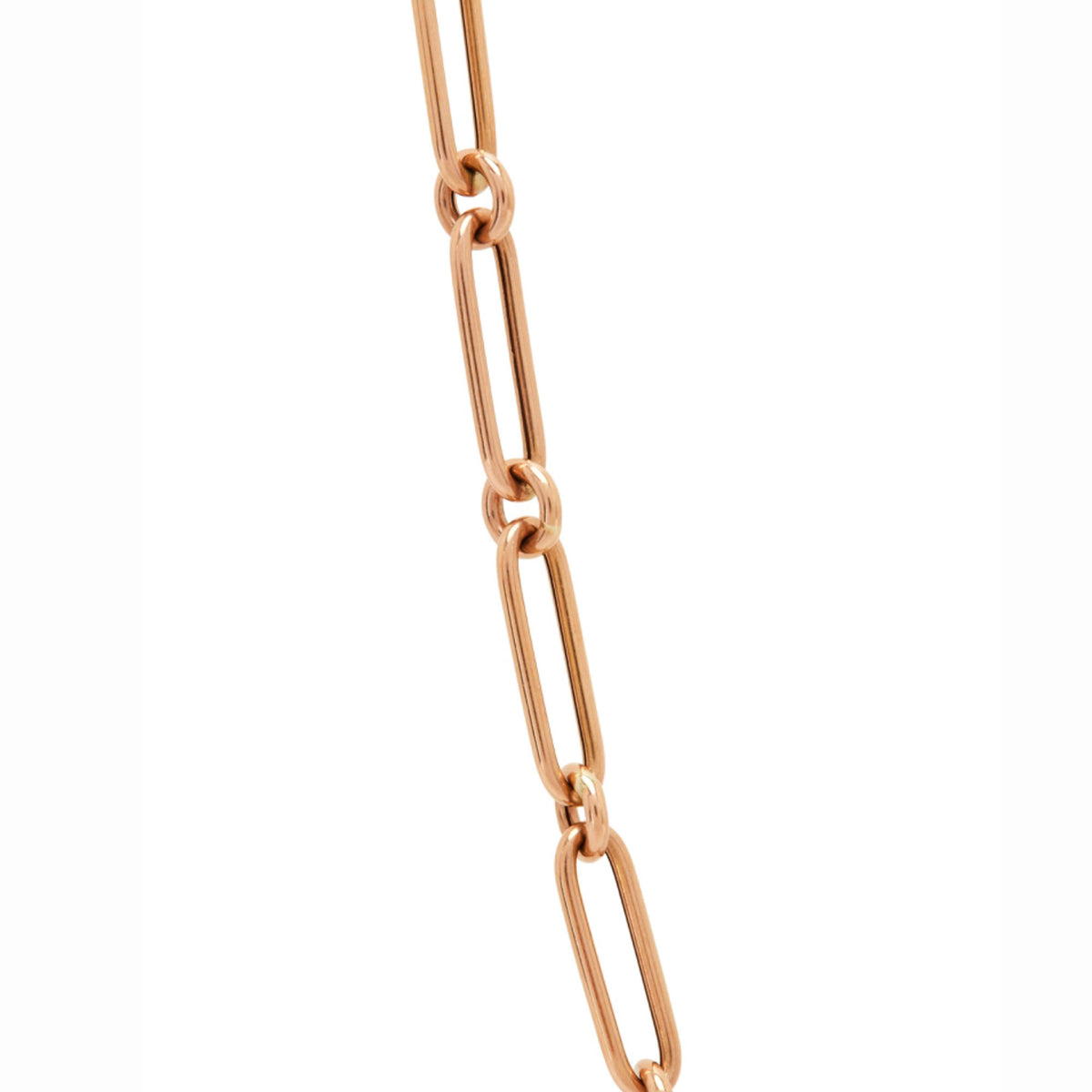 Contemporary Oval Chunky Chain Link Necklace in Rose Gold at