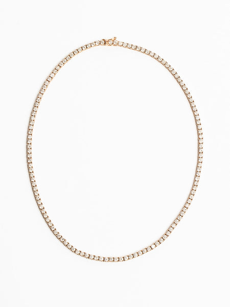 Genevieve Lau jewelry, diamond tennis necklace, gold necklace with diamonds, gold diamond tennis necklace, Cannes Tennis Necklace