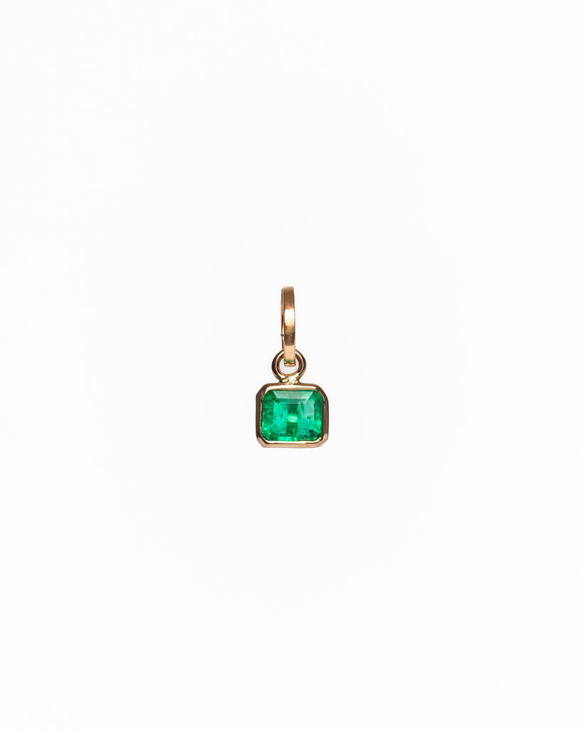 Emerald green and gold charm