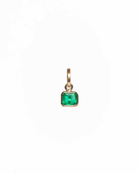 Emerald green and gold charm