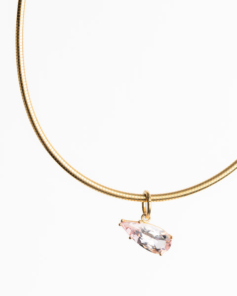 gold chain and a charm on white background