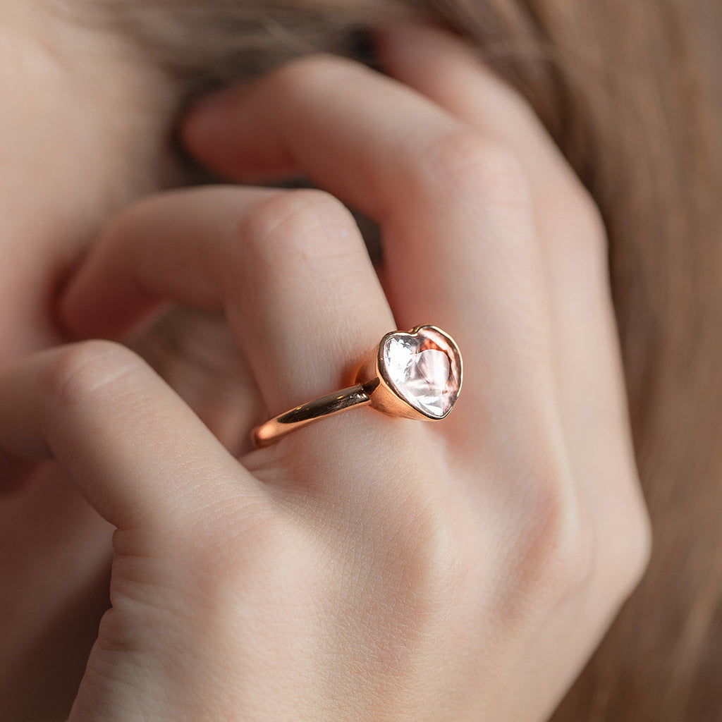 Brighton Morganite Heart Ring – genevieve lau