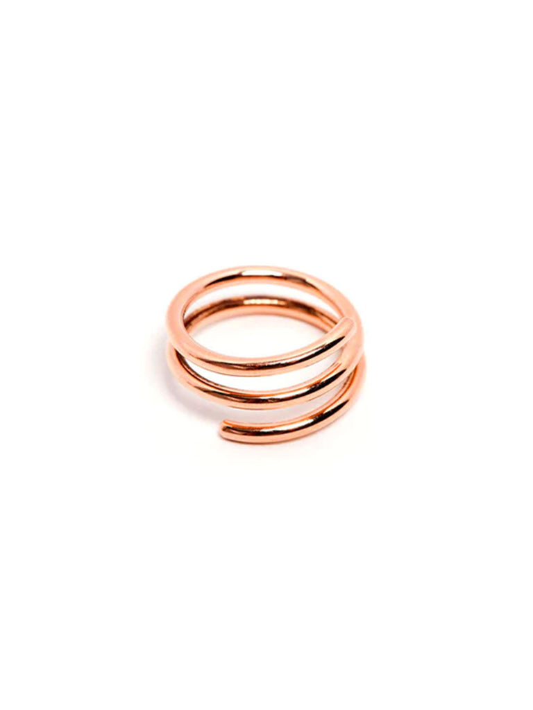 Genevieve Lau jewelry.  Gold coil ring. Rose gold ring. 