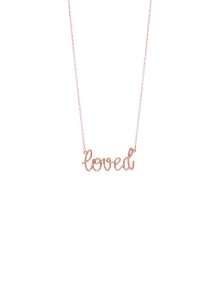Loved Script Necklace