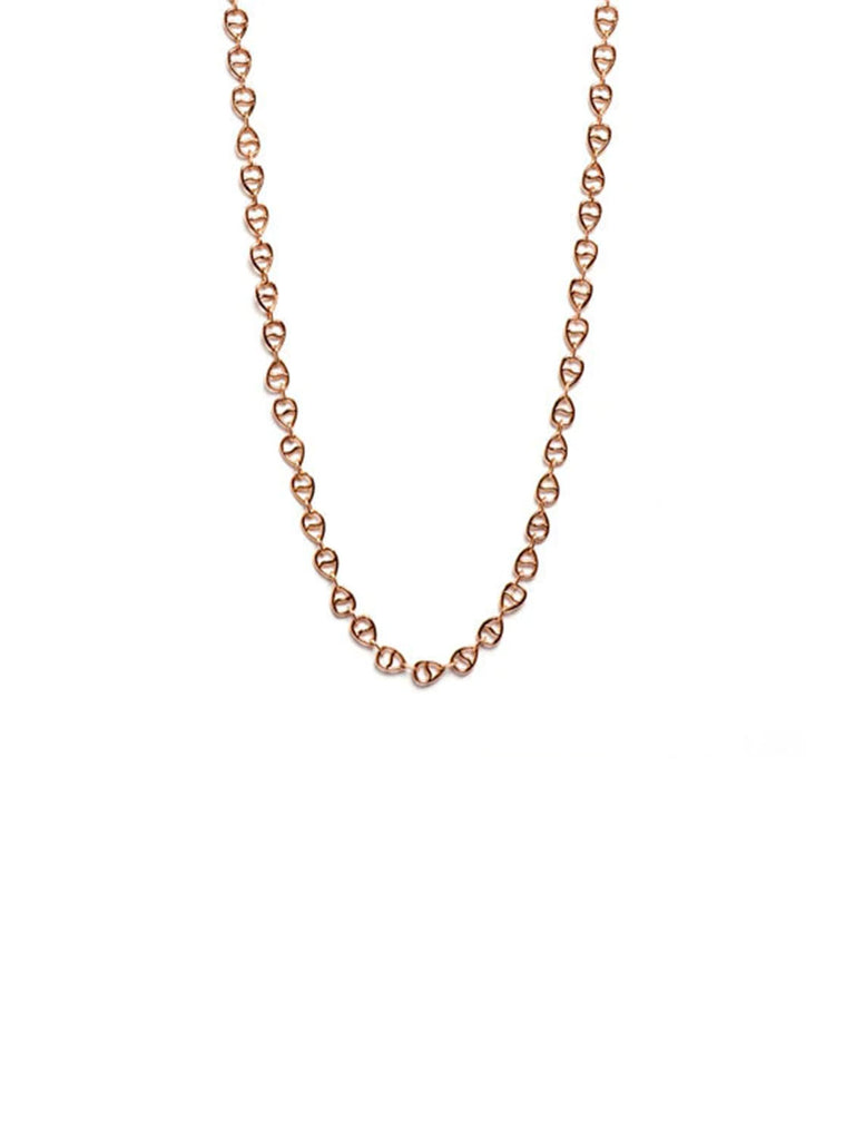 Genevieve Lau jewelry.  Gold chain necklace.  Madrid chain necklace.  Rose gold chain necklace. 