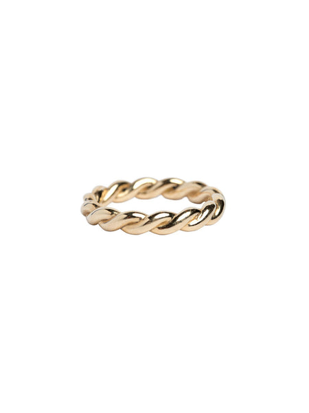 Genevieve Lau jewelry. Taormina ring.  Twisted gold rope ring. 