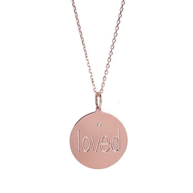 LOVED with single diamond necklace