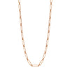 Genevieve Lau Jewelry.  Hollow paperclip chain with round link. Rose gold chain necklace.  Hollow rose gold chain.  